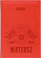 Stylowy kalendarz różne wzory książkowy A5 2026 z grawerem tygodniowy