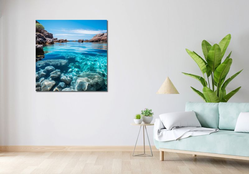 Obraz 90x90cm Krystaliczna Woda zdjęcie 2