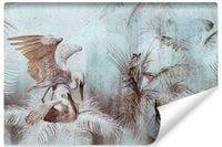 Fototapeta PTAKI Abstrakcja Liście Beton Styl Vintage 405cm x 270cm