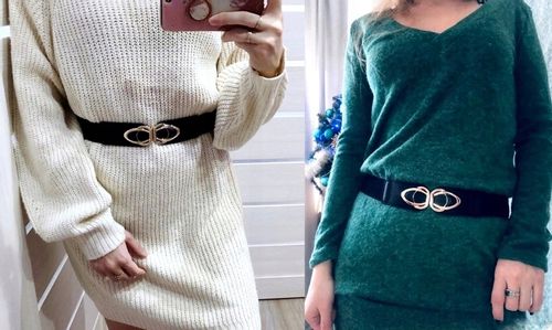 Złoty Elastyczny Modny Pasek Do Sukienki Damski na Arena.pl