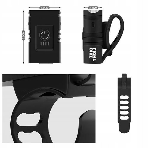 MOCNA LED LAMPKA ROWEROWA ACU USB PRZÓD + TYŁ na Arena.pl