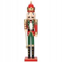 DZIADEK DO ORZECHÓW DREWNIANY ozdoba świąteczna XXL figurka PREMIUM 60 cm