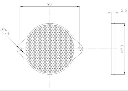 Odblask okrągły żółty 78mm przykręcany (DOB039Z) na Arena.pl