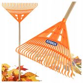 Grabie ogrodowe do liści trawy z kijem 24 zębów trzon grabki