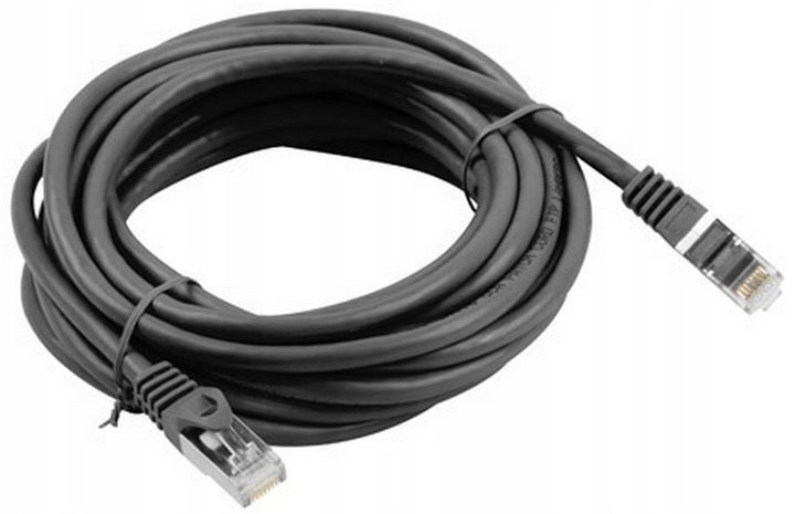 Kabel sieciowy LAN ETHERNET internetowy kat 6 FTP RJ45 30m Skrętka Czarny zdjęcie 6