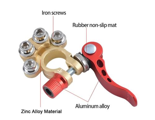 Klemy zaciskowe do akumulatora 6V, 12V, 24V - komplet na Arena.pl