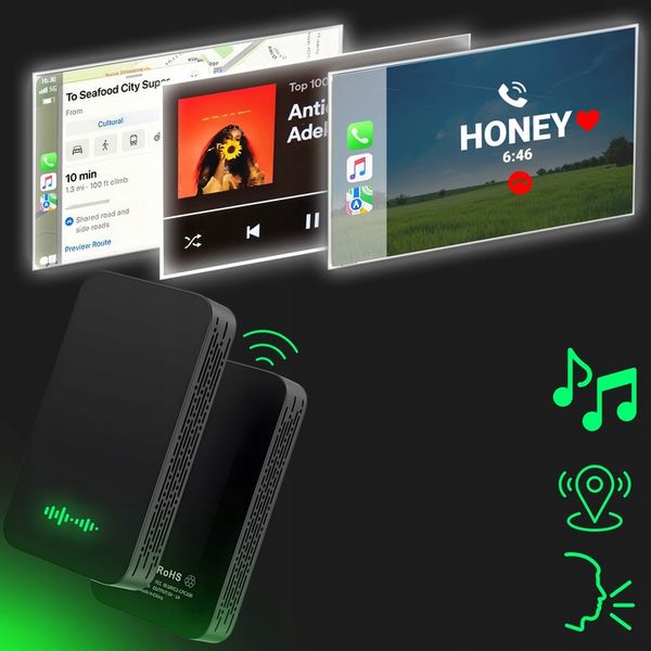 ADAPTER CARPLAY CARLINK BEZPRZEWODOWY SAMOCHODOWY ANDROID AUTO IPHONE USB zdjęcie 6