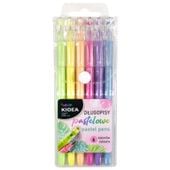 długopisy pastel z kryształ. końcówką 6 kol 0137