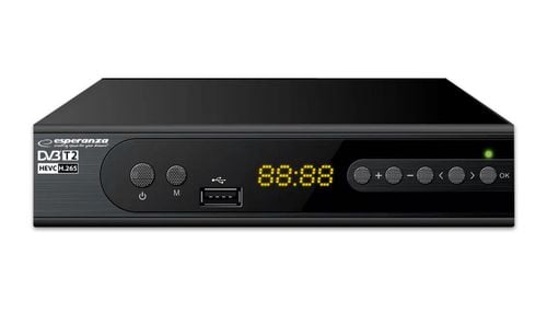 Dekoder TUNER TV ESPERANZA DVB-T2 HD H265 HEVC USB OUTLET na Arena.pl