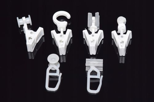 Żabki białe ruchome z rolką na środku do szyny sufitowej 100 szt do firan na Arena.pl