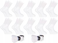 Skarpetki Frotte 10 PAR Bawełniane Grube Ciepłe Białe Moraj 39-42