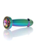 stalowy korek analny penis z diamentem heavyfun 10 cm