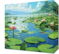 Obraz 30x30cm Sielankowy Staw Lilii