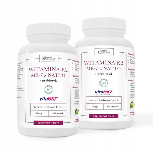 WITAMINA K2 vitaMK7 z NATTO 200µg KOŚCI 2x120 na Arena.pl