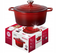 Garnek żeliwny tradycyjny z pokrywą MG Home Magda Gesler Infinito 4l 22cm