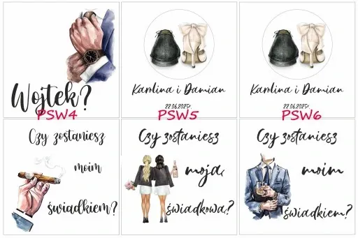 Pudełko eko zaproszenie dla świadka świadkowej nadruk uv wzory ślub wesele zdjęcie 5