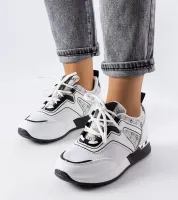 Białe sneakersy ze złotymi elementami Bedord 36