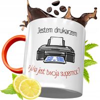 Kubek Pomarańczowy Dla Drukarza Prezent Z Nadrukiem Ze Zdjęciem