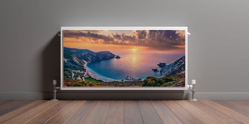 Mata MAGNETYCZNA Kaloryfera Zachód Słońca Pejzaż Morze 100cm x 60cm na Arena.pl