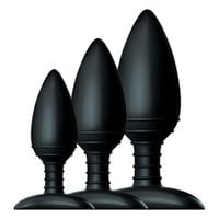 zestaw 3 korków analnych butt plug trio 3 solid silicone butt plugs s m l
