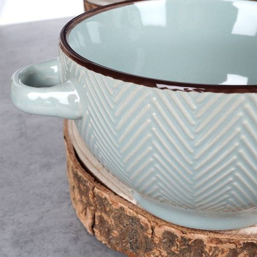 4x Miski BULIONÓWKI miseczki na zupę gulasz płatki z uszami uchwytami 620ml na Arena.pl