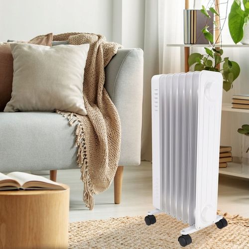 Grzejnik elektryczny Olejowy Termostat 1500W 7 Żeber Energooszczędny na Arena.pl