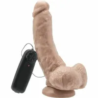 get real wibrator model 20,5 cm z funkcją regulacji i pilotem pvc