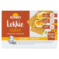 Sonko Pieczywo chrupkie Lekkie razowe 170 g (32 sztuki)
