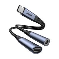Adapter Audio Joyroom SY-C02 USB-C 2w1 Słuchawki i Ładowanie 60W