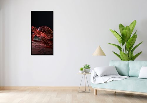 Plakat 50x100cm Neonowy Żółw na Arena.pl