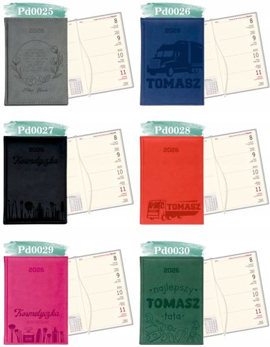 Kalendarz A6 2026 TYGODNIOWY KIESZONKOWY z grawerem prezent Z IMIENIEM na Arena.pl