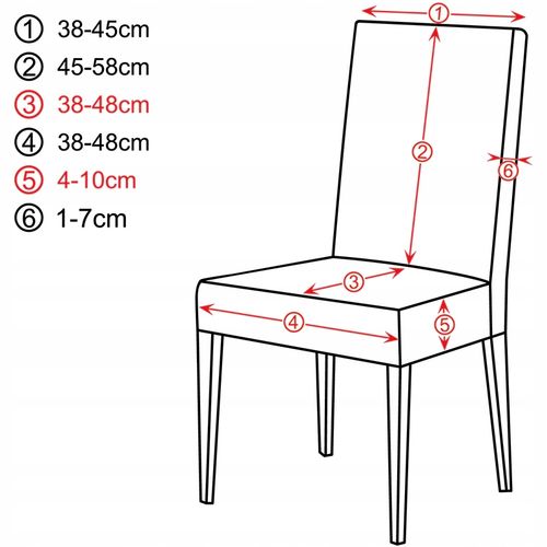 Pokrowiec Na Krzesło Czerwony Świąteczne Wzory Elastyczny na Arena.pl