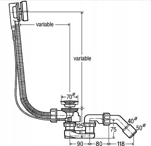 VIEGA syfon wannowy SIMPLEX 495121 na Arena.pl