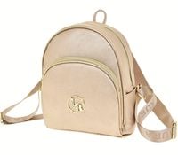 Laura Biaggi - plecak z kieszonką złoty matowy MG293