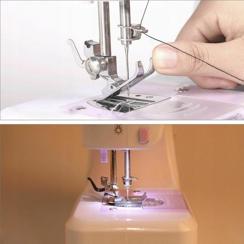 MASZYNA DO SZYCIA MINI PRZENOŚNA 12 ŚCIEGÓW AKCESORIA + GRATISY BIAŁA na Arena.pl