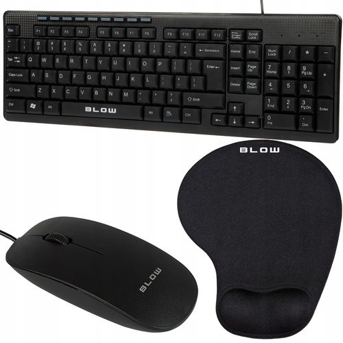 ZESTAW BIUROWY GAMINGOWY KLAWIATURA MYSZKA PRZEWODOWA USB CICHA PODKŁADKA na Arena.pl