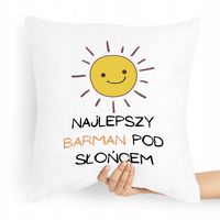 Poduszka Prezent Dla Barmana Najlepszy Barman Z Nadrukiem Ze Zdjęciem