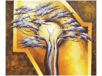 60X50CM DRZEWO NOCĄ OBRAZ ŚCIAN DREWNIANE