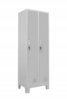 Szafka pracownicza BHP ubraniowa KTD dwudrzwiowa 180x60x45cm SZARA