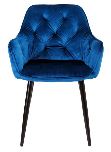 Krzesło welurowe NEVADA VELVET granatowe zdjęcie 3