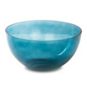 Szklana misa dekoracyjna LILI 25x13 turkusowa