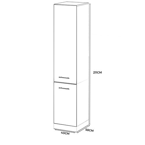 Słupek Kuchenny Stojący 40cm Szafka Kuchenna S40 Spremium Biały Mat na Arena.pl