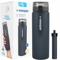 SZKLANA BUTELKA FILTRUJĄCA WESSPER ACTIVEMAX 0,7l + 1x FILTR WODY WESSPER