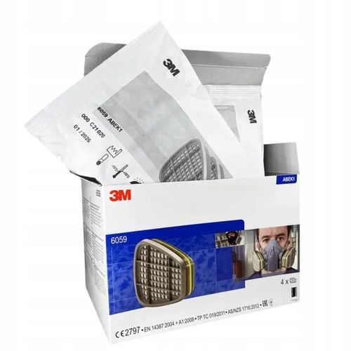 3M 6059 ABEK1 FILTR WĘGLOWY POCHŁANIACZ GAZOWY 2 SZT =1 KPL na Arena.pl