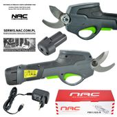 AKUMULATOROWY SEKATOR DO CIĘCIA GAŁĘZI NAC PRB72-B20-JN 7.2 V CIĘCIE 25 MM