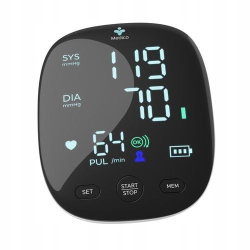 CIŚNIENIOMIERZ NARAMIENNY MEDICO ARYTMIA, EKRAN LED,USB, DZIENNICZEK GRATIS na Arena.pl