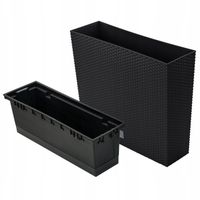 Doniczka podłużna, wysoka RATO Case DRC600T | Antracyt, Kształt Prostokątny, Wymiary 18x58x49.8 cm, Kolor Antracyt, Prosperplast