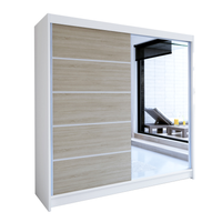 Szafa przesuwna Talin III z lustrem 180cm - BIAŁY/SONOMA