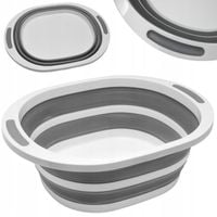 DUŻA MISKA SKŁADANA SILIKONOWA TURYSTYCZNA KOSZ NA PRANIE Z UCHWYTAMI 12L