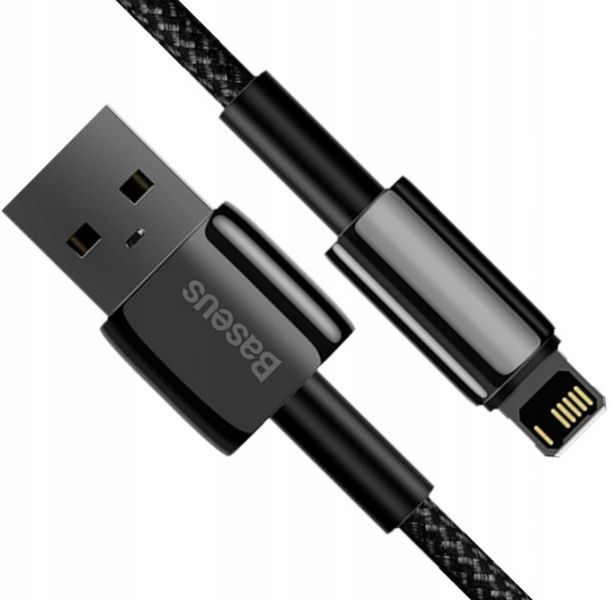 BASEUS MOCNY KABEL USB - LIGHTNING DO IPHONE IPAD PRZEWÓD OPLOT 2.4A 1M zdjęcie 1